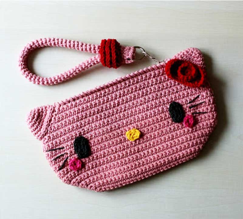 Hướng dẫn móc mẫu túi mèo Hello Kitty cho bé gái